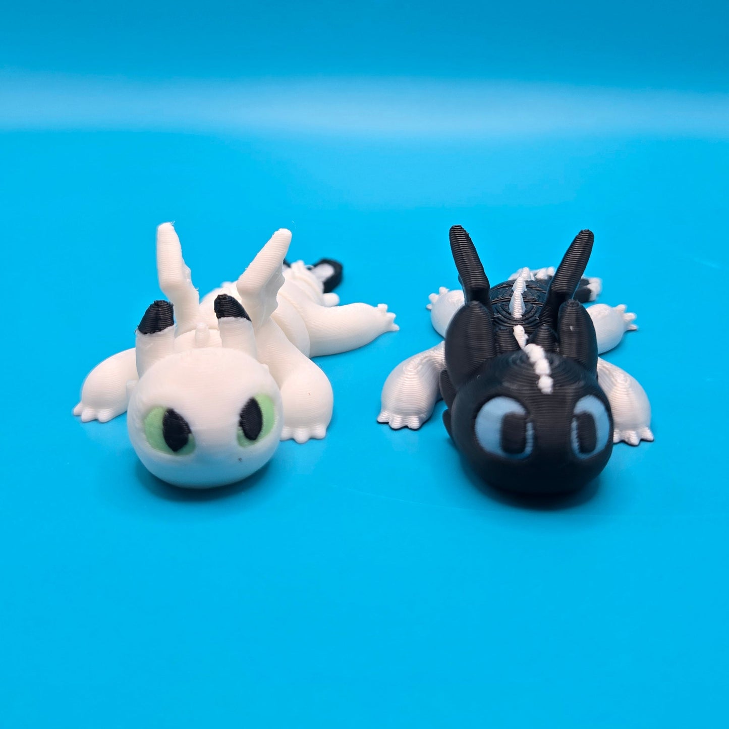 Toothless & Light Fury | Glow in the Dark | HTTYD | 3D Printed