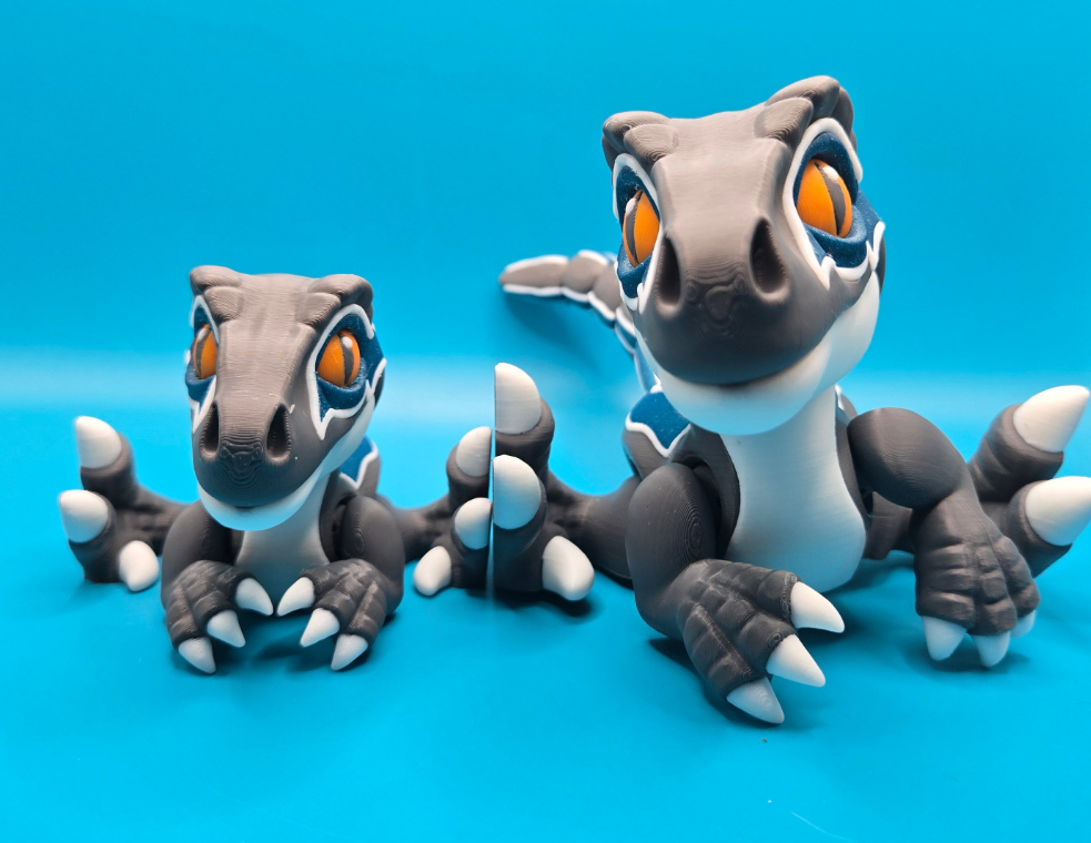 Baby Velociraptor Articulating 3D Print