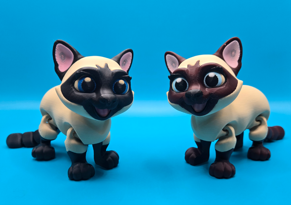 Siamese Cat Fidget Desk Toy | 3D Printed Siamese Cat