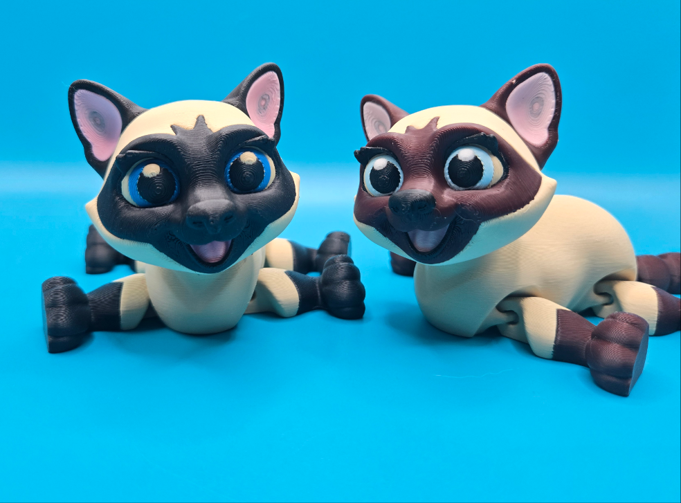 Siamese Cat Fidget Desk Toy | 3D Printed Siamese Cat