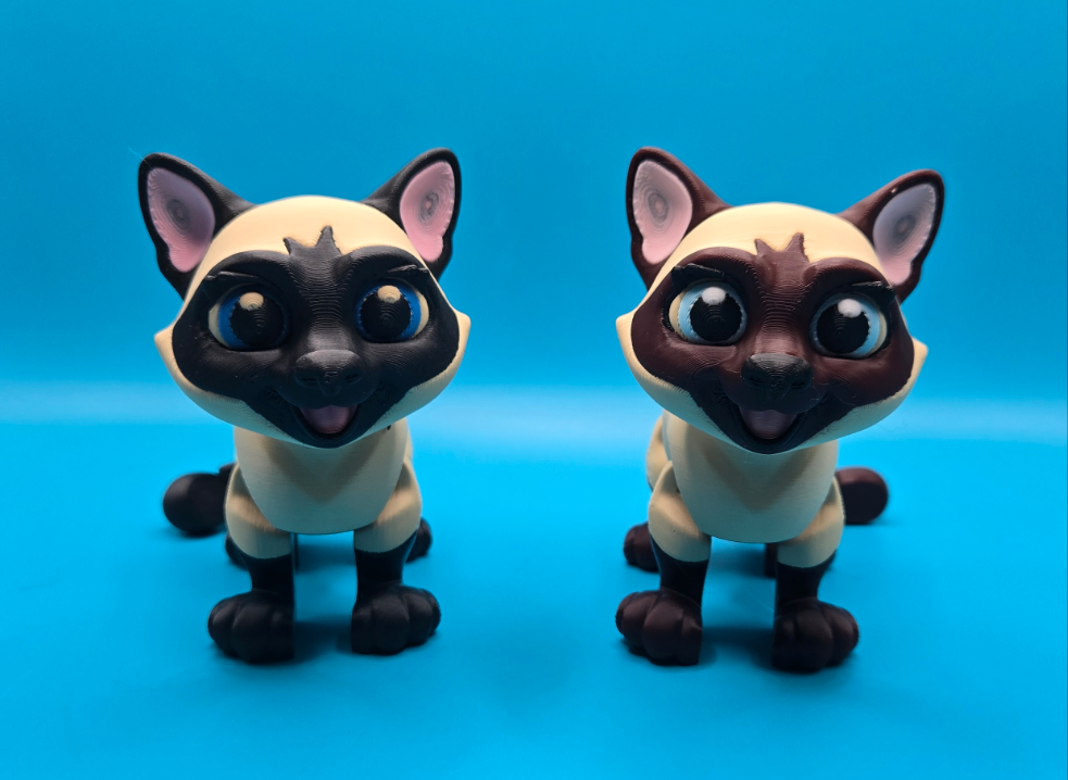 Siamese Cat Fidget Desk Toy | 3D Printed Siamese Cat