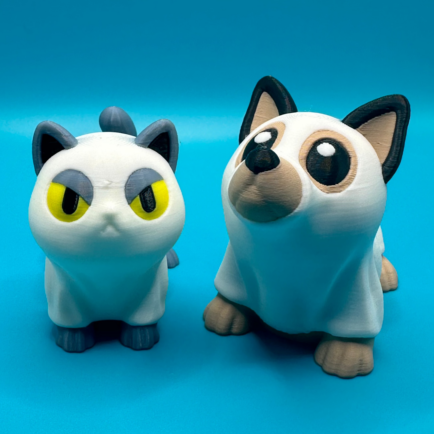 3D Printed Ghost Cat and Dog