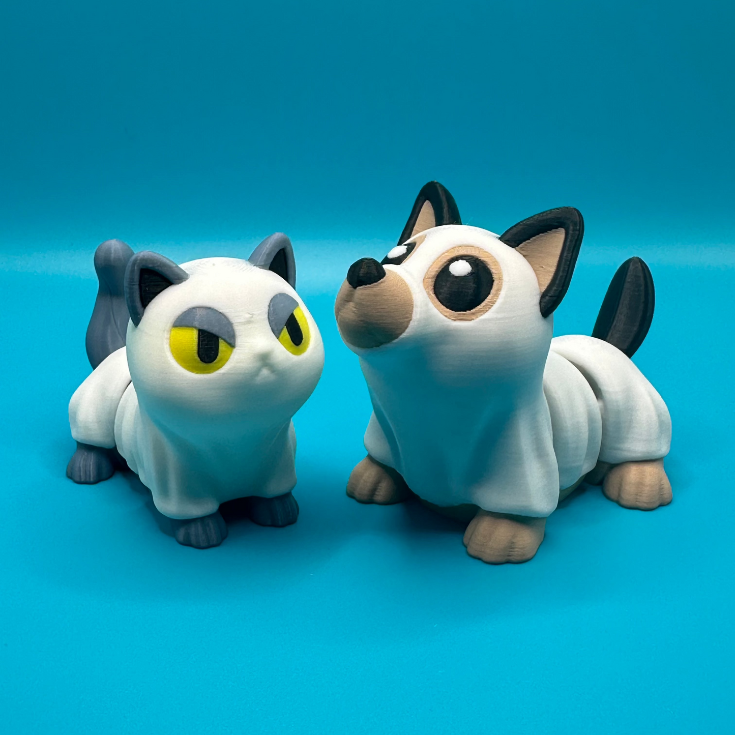 3D Printed Ghost Cat and Dog
