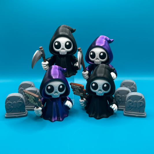 Chibi Grim Reaper 3D Print | Halloween