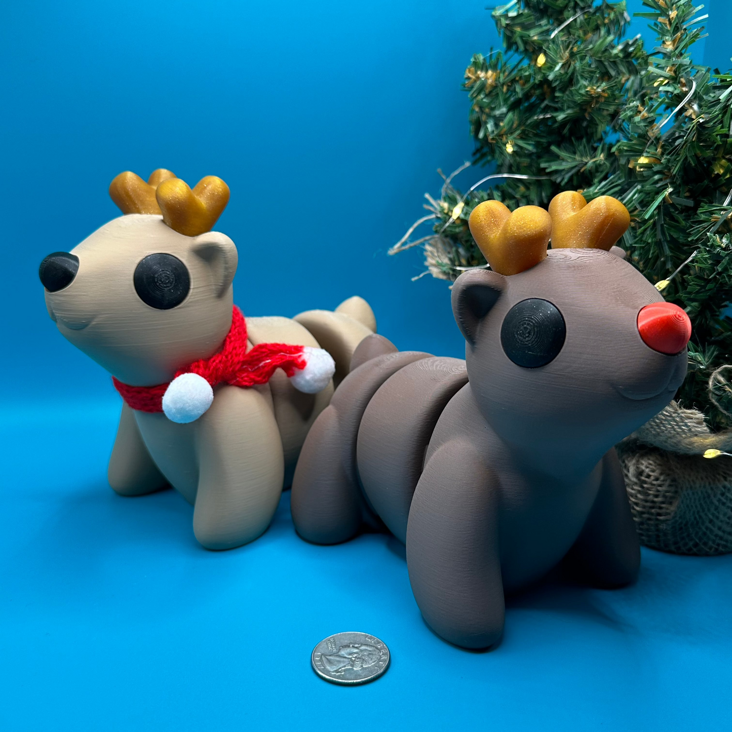 3D Printed Flexi Large Scale Reindeer
