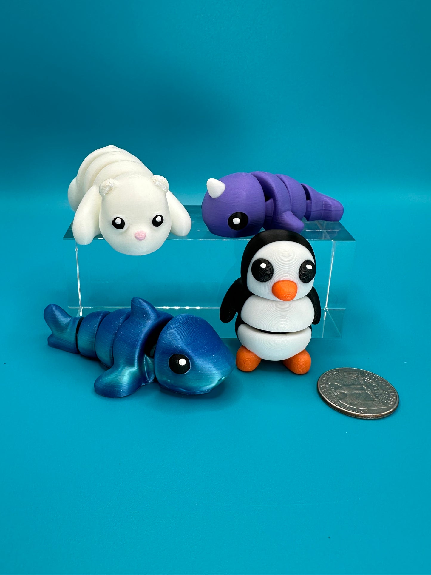 3D Printed Arctic Baby Animal 4-Pack