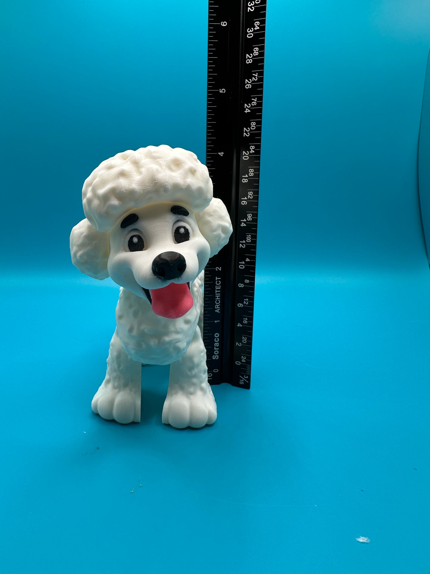 Poodle Dog 3D Printed Figure