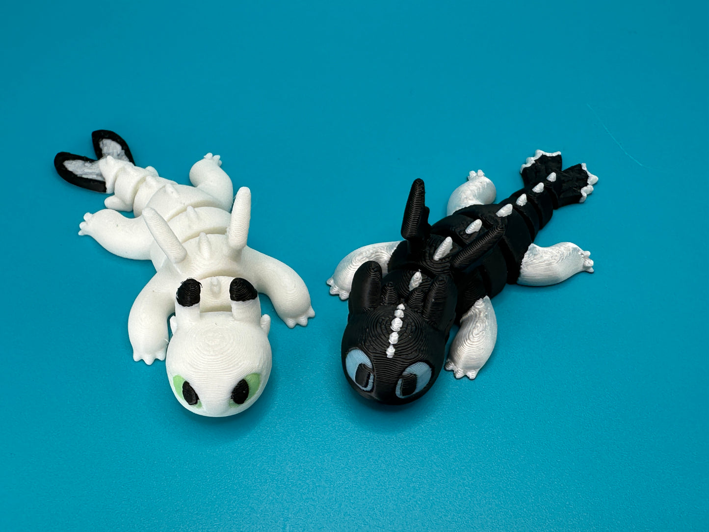 Toothless & Light Fury | Glow in the Dark | HTTYD | 3D Printed