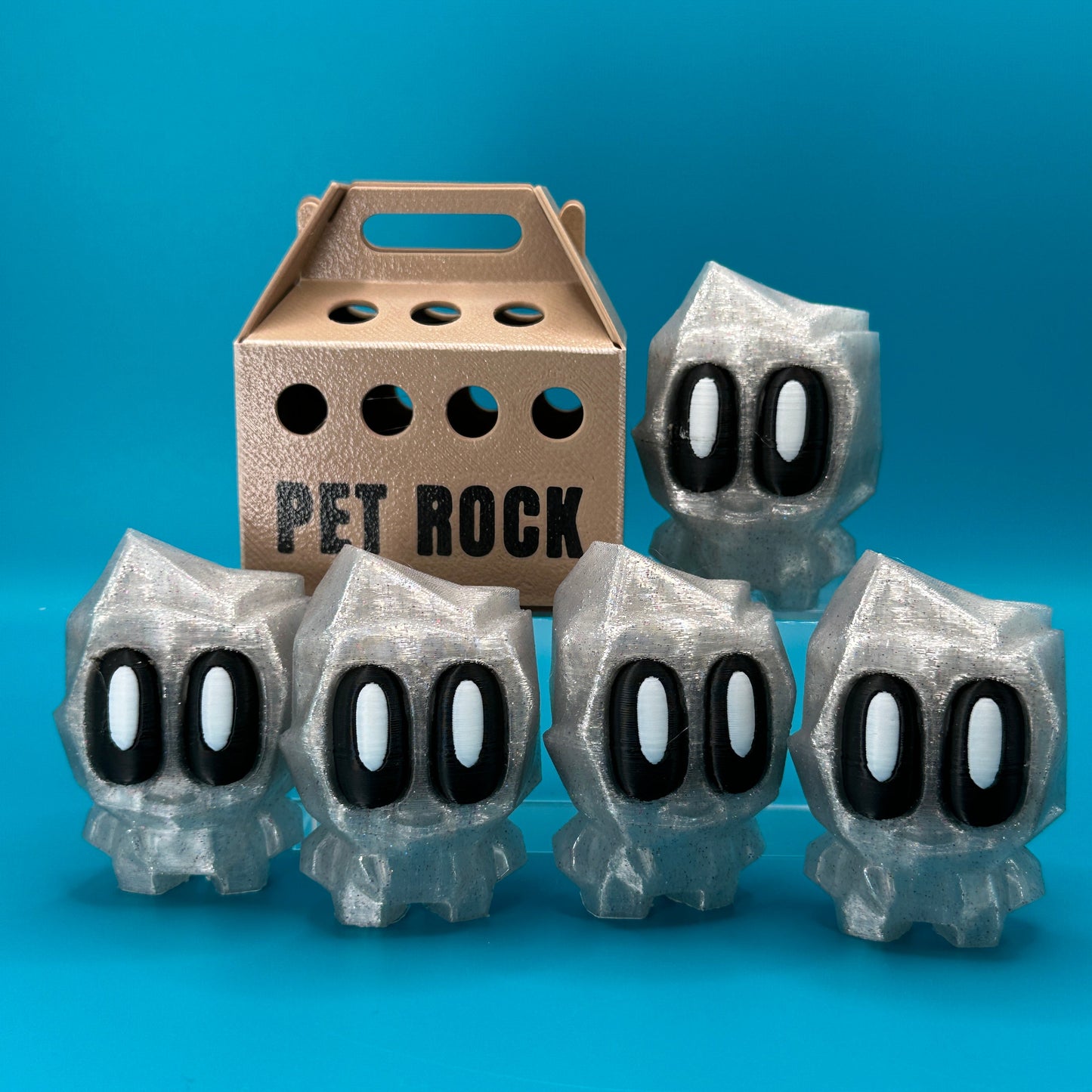 Blob Lab Rock w/ Optional Box | 3D Printed Desk Toy