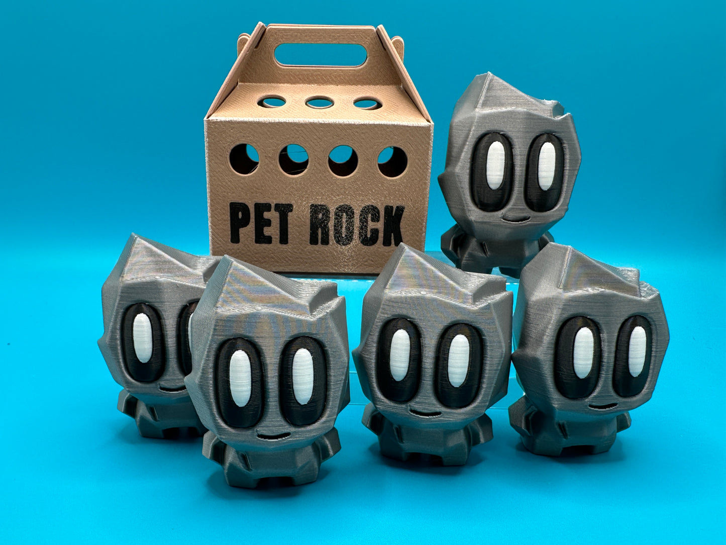 Blob Lab Rock w/ Optional Box | 3D Printed Desk Toy