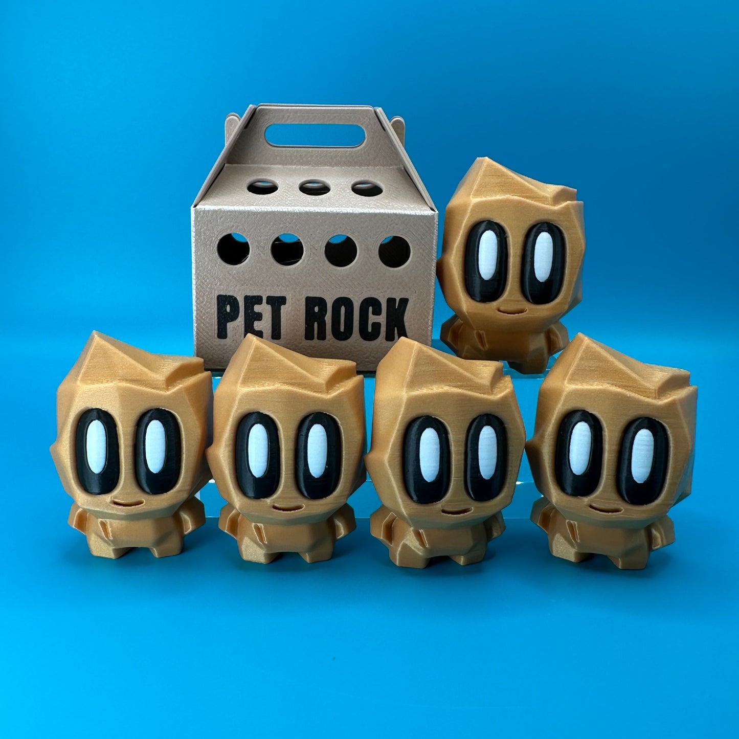 Blob Lab Rock w/ Optional Box | 3D Printed Desk Toy