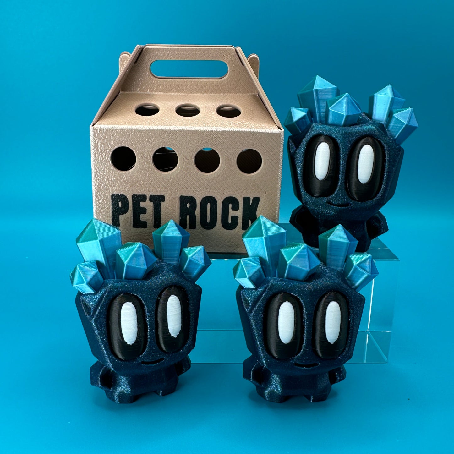 Blob Lab Rock w/ Optional Box | 3D Printed Desk Toy