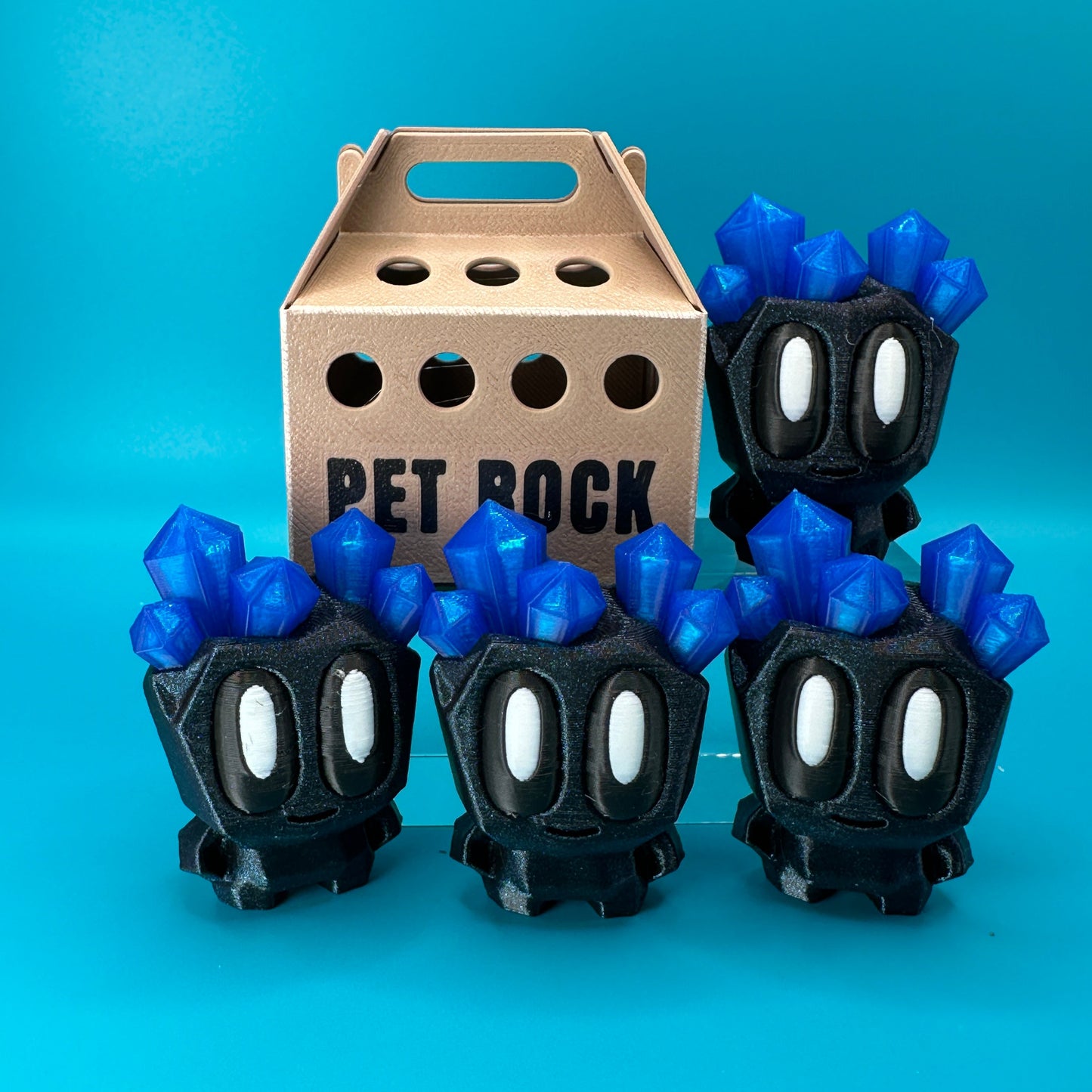 Blob Lab Rock w/ Optional Box | 3D Printed Desk Toy
