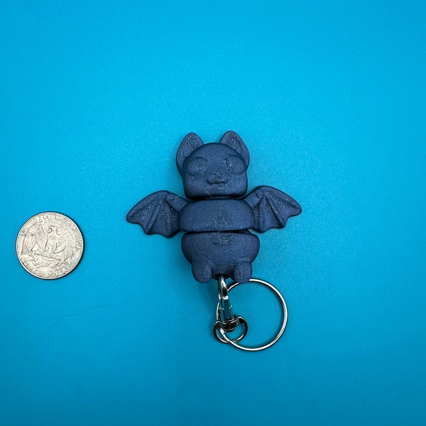 Flexi 3D Printed Bat Keychain