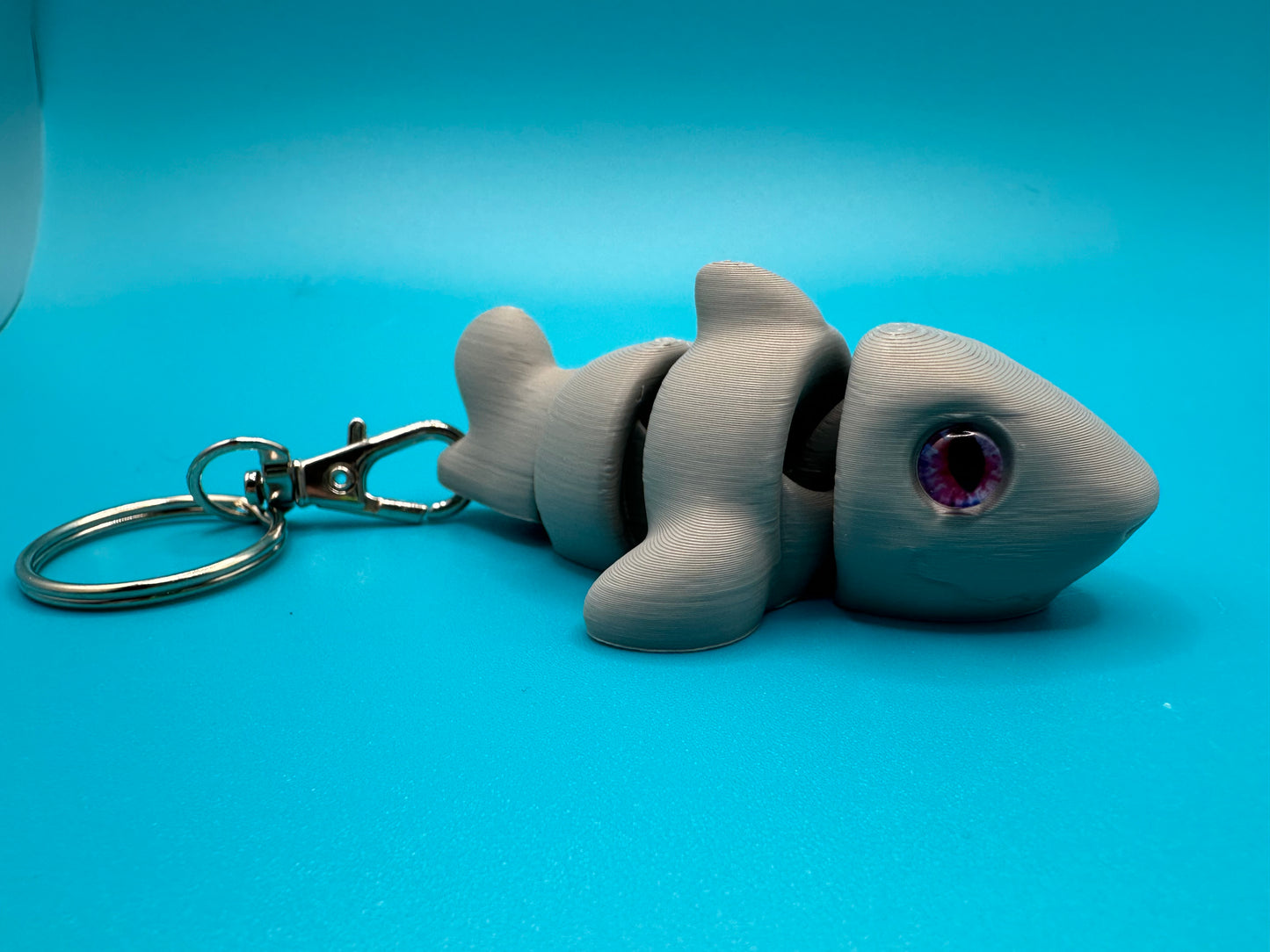 3D Printed Fidget Shark Keychain | Zou3D
