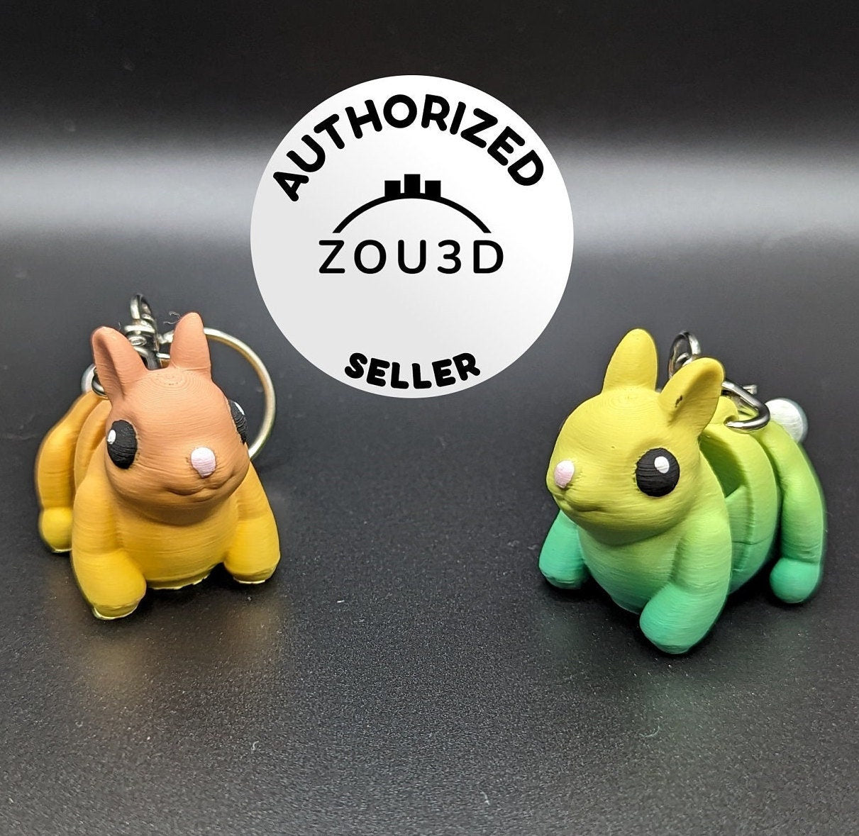 Flexi 3D Printed Baby Bunny Keychain