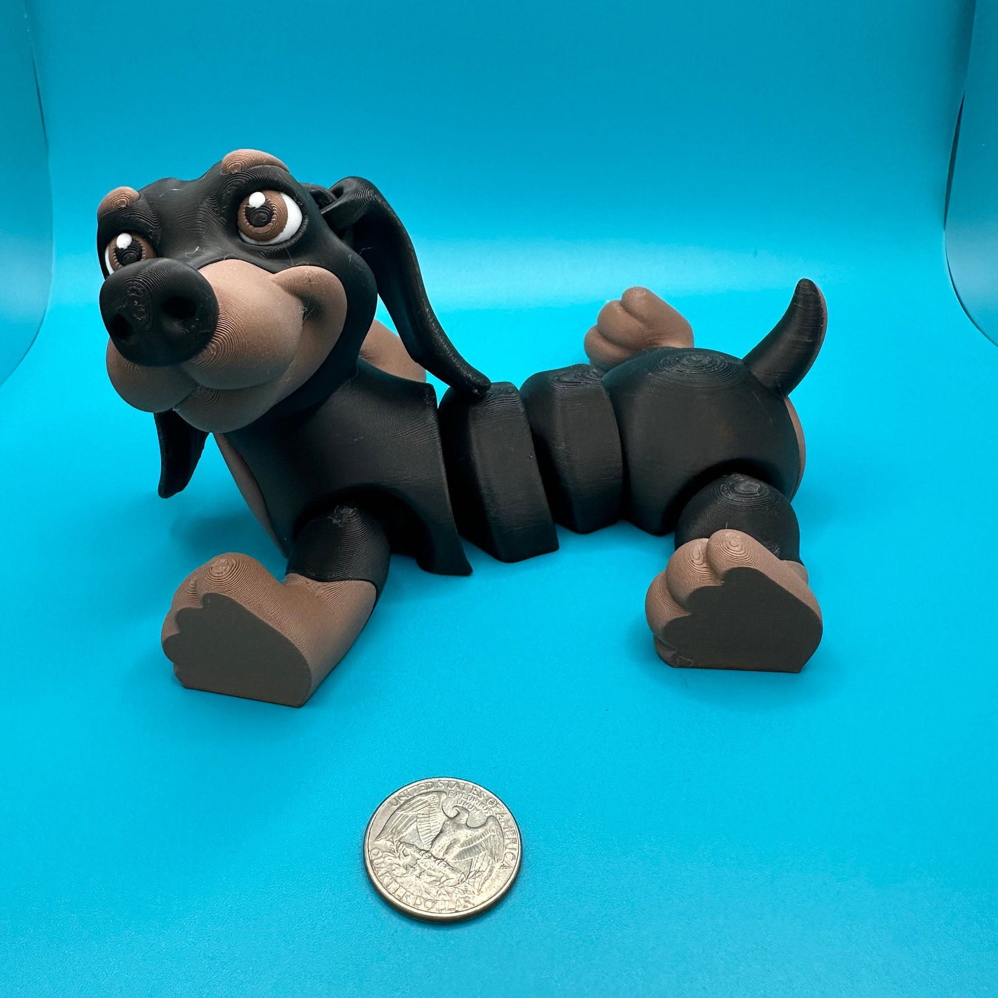 Flexi 3D Printed Dachshund Dog | Printverse | Multi-Size | Cute Dog
