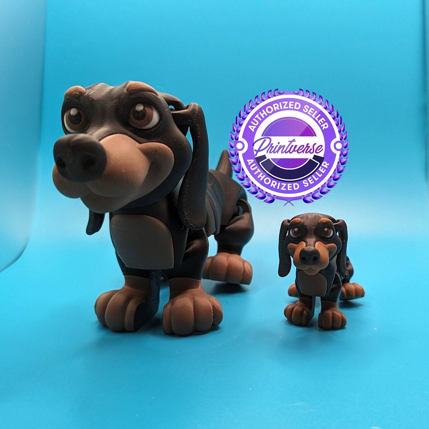 Flexi 3D Printed Dachshund Dog | Printverse | Multi-Size | Cute Dog