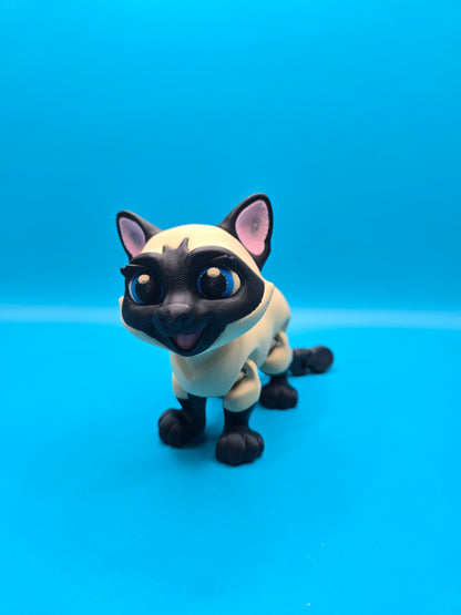 Siamese Cat Fidget Desk Toy | 3D Printed Siamese Cat