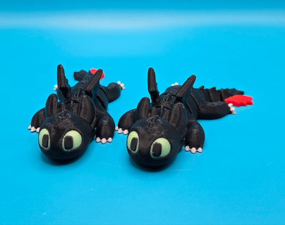 Toothless & Light Fury | Glow in the Dark | HTTYD | 3D Printed