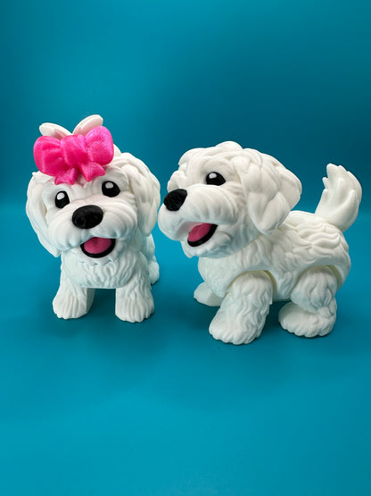 Chibi Maltese Desk Toy Fidget