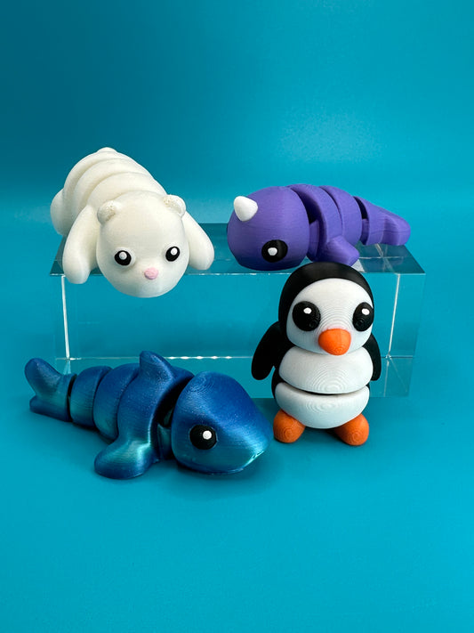 3D Printed Arctic Baby Animal 4-Pack