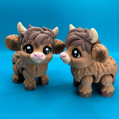 Cute Articulating Highland Cow Desk Toy Fidget