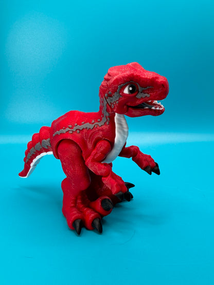 Articulated Velociraptor Dinosaur Fidget Desk Toy | Stlflix | Blue | Raptor