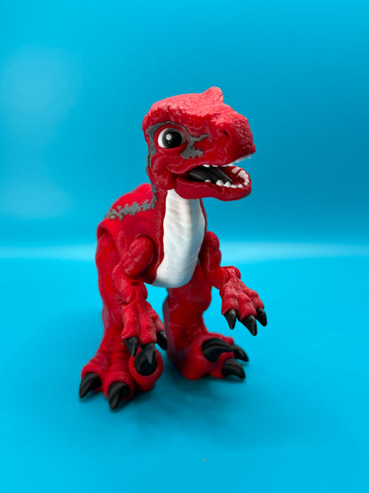 Articulated Velociraptor Dinosaur Fidget Desk Toy | Stlflix | Blue | Raptor