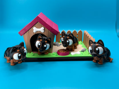 Mini Dog Yard Playset