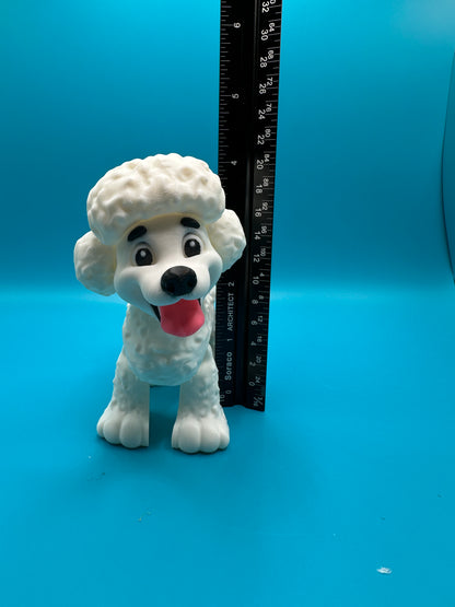 Poodle Dog 3D Printed Figure