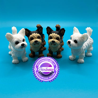 Articulating Yorkie/Maltese 3D Printed Dog | Printverse