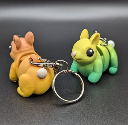 Flexi 3D Printed Baby Bunny Keychain