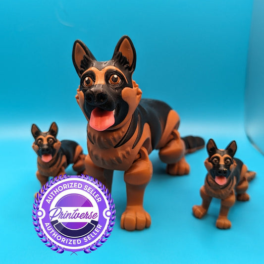 Articulating German Shepherd 3D Printed Toy